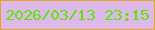 文字の大きさ：5、枠の色：e1a622、背景の色：deb8e9、文字の色：5ee407 無料ブログパーツのブログ時計