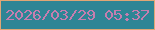 文字の大きさ：2、枠の色：e1a675、背景の色：2e8595、文字の色：c67eaf 無料ブログパーツのブログ時計