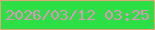 文字の大きさ：2、枠の色：e1a67c、背景の色：2bdf44、文字の色：e88fc0 無料ブログパーツのブログ時計