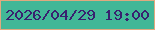 文字の大きさ：3、枠の色：e1a97f、背景の色：42b797、文字の色：39206f 無料ブログパーツのブログ時計