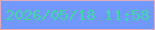 文字の大きさ：5、枠の色：e1aabf、背景の色：7198fc、文字の色：41d8a5 無料ブログパーツのブログ時計