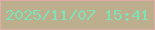 文字の大きさ：5、枠の色：e1aba7、背景の色：bdae8e、文字の色：7fe1b6 無料ブログパーツのブログ時計