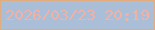 文字の大きさ：2、枠の色：e1ac7f、背景の色：abbed8、文字の色：f0b2a4 無料ブログパーツのブログ時計