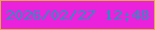 文字の大きさ：5、枠の色：e1ad37、背景の色：eb22dc、文字の色：3389c1 無料ブログパーツのブログ時計