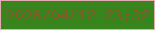 文字の大きさ：3、枠の色：e1adb0、背景の色：38841d、文字の色：82582c 無料ブログパーツのブログ時計