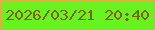 文字の大きさ：1、枠の色：e1ae43、背景の色：68f220、文字の色：816103 無料ブログパーツのブログ時計