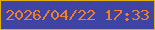 文字の大きさ：1、枠の色：e1af0d、背景の色：3f44a4、文字の色：ed802a 無料ブログパーツのブログ時計