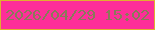 文字の大きさ：1、枠の色：e1af2f、背景の色：fe2e99、文字の色：897b59 無料ブログパーツのブログ時計
