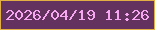 文字の大きさ：3、枠の色：e1af44、背景の色：64325f、文字の色：f7a7f2 無料ブログパーツのブログ時計