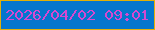 文字の大きさ：2、枠の色：e1b007、背景の色：0576cd、文字の色：d649d0 無料ブログパーツのブログ時計