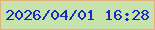 文字の大きさ：4、枠の色：e1b07c、背景の色：c5e3ab、文字の色：1c29c1 無料ブログパーツのブログ時計