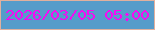 文字の大きさ：3、枠の色：e1b09e、背景の色：569cca、文字の色：f50af3 無料ブログパーツのブログ時計