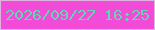 文字の大きさ：4、枠の色：e1b1e2、背景の色：f14bd7、文字の色：60d7b2 無料ブログパーツのブログ時計