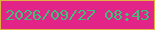 文字の大きさ：1、枠の色：e1b241、背景の色：e22488、文字の色：40bd79 無料ブログパーツのブログ時計