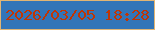 文字の大きさ：5、枠の色：e1b574、背景の色：3275b8、文字の色：c13503 無料ブログパーツのブログ時計