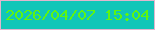 文字の大きさ：2、枠の色：e1b6ce、背景の色：11c6b8、文字の色：5ef510 無料ブログパーツのブログ時計