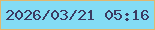 文字の大きさ：4、枠の色：e1b76e、背景の色：83dcf4、文字の色：3b3b62 無料ブログパーツのブログ時計