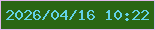 文字の大きさ：1、枠の色：e1b7eb、背景の色：2a6613、文字の色：63d2e7 無料ブログパーツのブログ時計