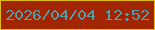 文字の大きさ：2、枠の色：e1ba0f、背景の色：a12501、文字の色：579aa8 無料ブログパーツのブログ時計