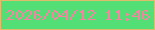 文字の大きさ：1、枠の色：e1bc6a、背景の色：53de76、文字の色：f284a0 無料ブログパーツのブログ時計