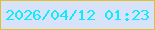 文字の大きさ：4、枠の色：e1bf33、背景の色：d8e3fa、文字の色：10e9fd 無料ブログパーツのブログ時計