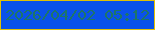 文字の大きさ：3、枠の色：e1c105、背景の色：0a51ea、文字の色：1d7568 無料ブログパーツのブログ時計