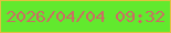 文字の大きさ：5、枠の色：e1c140、背景の色：62e92e、文字の色：cb6d64 無料ブログパーツのブログ時計