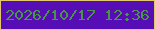 文字の大きさ：2、枠の色：e1c86e、背景の色：560db6、文字の色：499545 無料ブログパーツのブログ時計