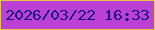 文字の大きさ：5、枠の色：e1ca46、背景の色：bb40d3、文字の色：19138c 無料ブログパーツのブログ時計