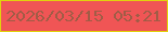 文字の大きさ：2、枠の色：e1d20d、背景の色：f05555、文字の色：a15c46 無料ブログパーツのブログ時計