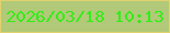 文字の大きさ：1、枠の色：e1d26d、背景の色：b1c978、文字の色：34ec1a 無料ブログパーツのブログ時計