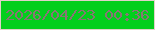 文字の大きさ：4、枠の色：e1d2ca、背景の色：03cf1d、文字の色：897574 無料ブログパーツのブログ時計