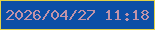 文字の大きさ：2、枠の色：e1d347、背景の色：0c4fa6、文字の色：c193a9 無料ブログパーツのブログ時計