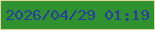 文字の大きさ：2、枠の色：e1d79f、背景の色：30912f、文字の色：293ca1 無料ブログパーツのブログ時計