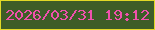 文字の大きさ：5、枠の色：e1d926、背景の色：3d5d27、文字の色：f051ac 無料ブログパーツのブログ時計