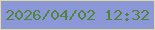 文字の大きさ：5、枠の色：e1daa1、背景の色：8b97d7、文字の色：51853b 無料ブログパーツのブログ時計