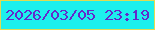 文字の大きさ：1、枠の色：e1db52、背景の色：1df0ed、文字の色：6429cb 無料ブログパーツのブログ時計
