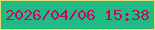 文字の大きさ：3、枠の色：e1de79、背景の色：21ba84、文字の色：bc0e59 無料ブログパーツのブログ時計