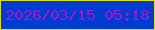 文字の大きさ：1、枠の色：e1df0a、背景の色：013cd2、文字の色：9f19d2 無料ブログパーツのブログ時計