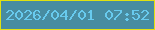 文字の大きさ：5、枠の色：e1e111、背景の色：488ca1、文字の色：68caee 無料ブログパーツのブログ時計