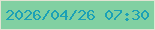 文字の大きさ：3、枠の色：e1e3d3、背景の色：81d0a2、文字の色：1ba1b6 無料ブログパーツのブログ時計
