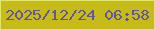 文字の大きさ：2、枠の色：e1e56c、背景の色：c7bb19、文字の色：615699 無料ブログパーツのブログ時計