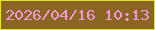 文字の大きさ：5、枠の色：e1e71a、背景の色：8a6622、文字の色：f399da 無料ブログパーツのブログ時計