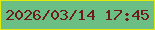 文字の大きさ：1、枠の色：e1eb0b、背景の色：6bbf85、文字の色：6e1b1e 無料ブログパーツのブログ時計