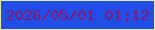 文字の大きさ：3、枠の色：e1eba1、背景の色：224ee8、文字の色：841971 無料ブログパーツのブログ時計