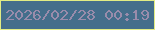 文字の大きさ：5、枠の色：e1ec84、背景の色：446e8b、文字の色：998cab 無料ブログパーツのブログ時計