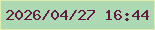 文字の大きさ：4、枠の色：e1ecab、背景の色：acd9b4、文字の色：621b41 無料ブログパーツのブログ時計