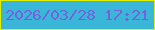 文字の大きさ：3、枠の色：e1ee00、背景の色：39b6d8、文字の色：7263dc 無料ブログパーツのブログ時計
