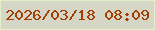 文字の大きさ：4、枠の色：e1efca、背景の色：d6d6c6、文字の色：a33e03 無料ブログパーツのブログ時計