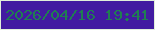 文字の大きさ：1、枠の色：e1efda、背景の色：421ba1、文字の色：1f7e51 無料ブログパーツのブログ時計